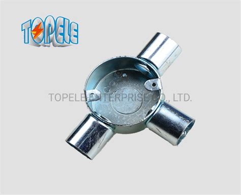 Tee 3 Way 20mm 25mm 32mm Bs Electrical Conduit Galvanized Steel Circular Junction Box Steel