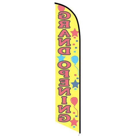 Grand Opening Yellow Feather Flag Advertising Banner