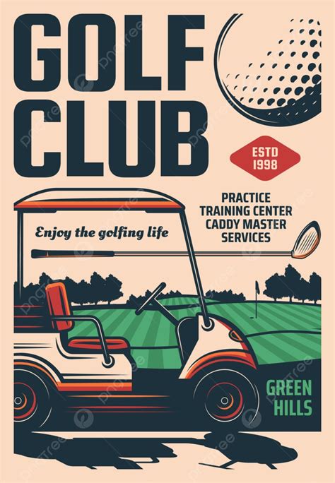 Golf Club Retro Poster Template Download On Pngtree