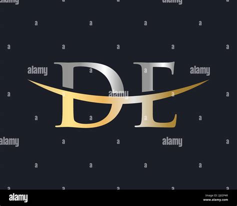 Initial Monogram Letter De Logo Design Vector De Logo Design Template