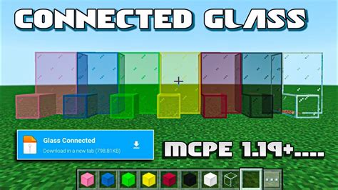 Connected Glass Addon For Minecraft Pe 1 19 Mcpe 1 19 Connected Glass Mod Youtube