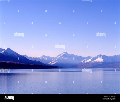 Mount Cook And Southern Alps Across Lake Tekapo Mackenzie District