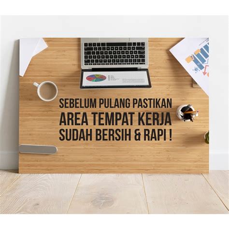 Jual Poster Sebelum Pulang Pastikan Area Kerja Sudah Rapi Bersih