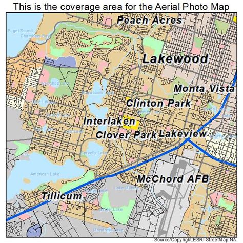 Aerial Photography Map Of Lakewood Wa Washington