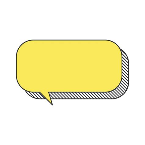 Yellow Cartoon Speech Bubble Vector Flat Design Eps 16061695 Vector