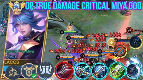 Hard Game Epic Comeback Miya God OP True Damage Critical Mlbb