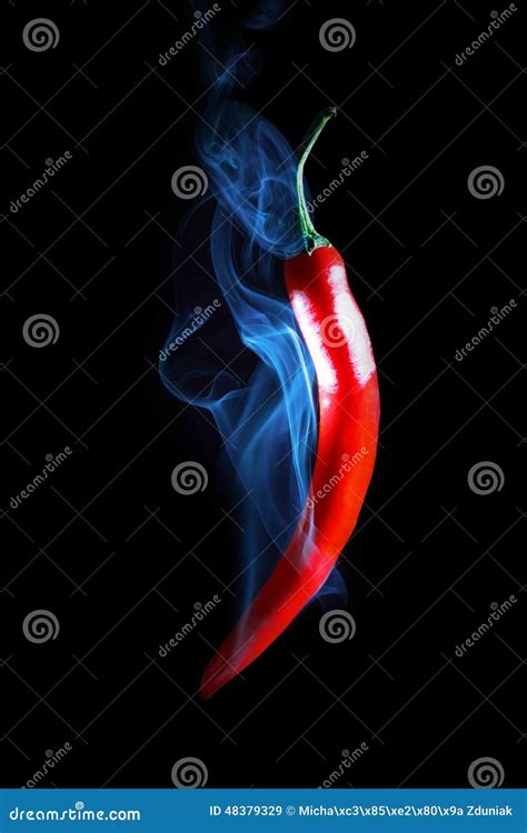 Smoking Hot Red Chilli Pepper Stock Image Image Of Object Eating
