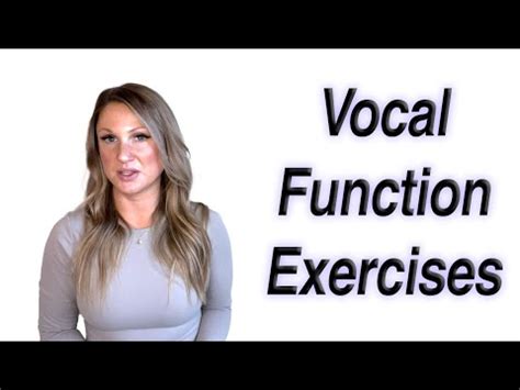 Vocal Function Exercises (Voice Therapy) - VoiceAffairs.com Вокално ...