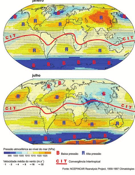 Circulação geral da atmosfera em janeiro e julho Download Scientific