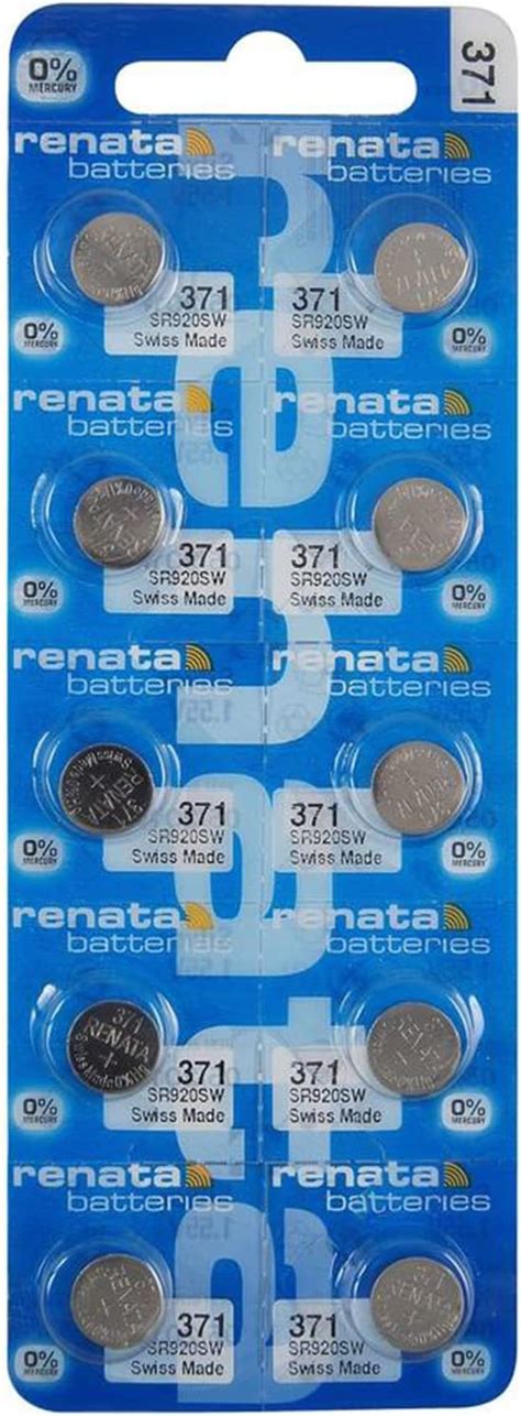 Renata 371 Batería para Reloj SR920SW Tira de 5 baterías Amazon