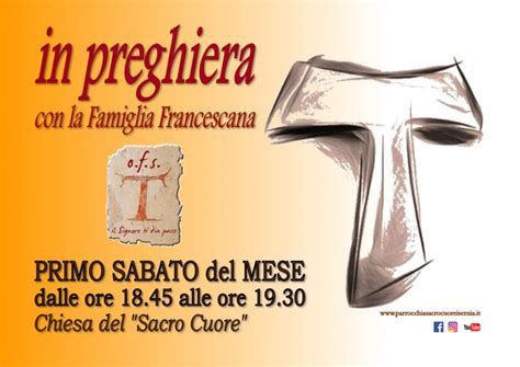 In Preghiera Con La FAMIGLIA FRANCESCANA Sabato 2 Novembre 2019