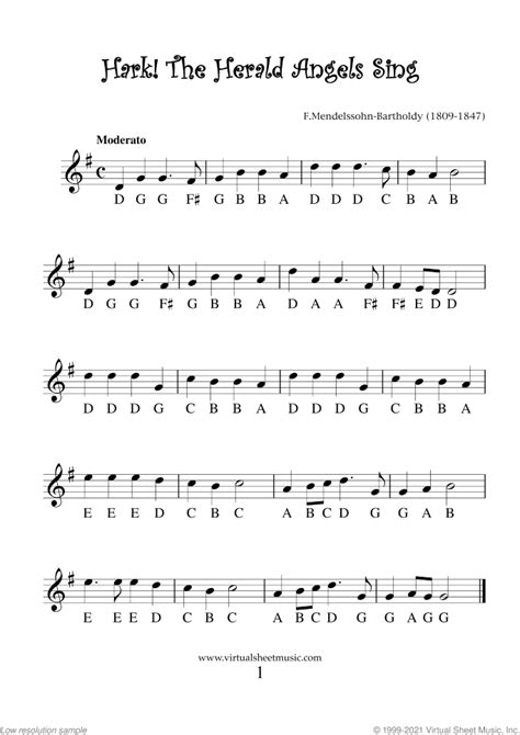 Very Easy Christmas Flute Sheet Music Songs Printable PDF For