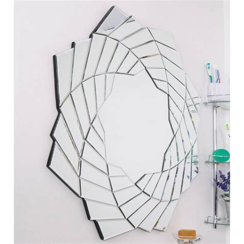 All Glass Aperture Star Modern Mirror 90x90cm Brandalley