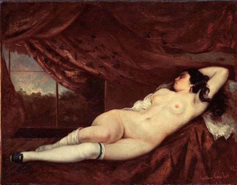 Sleeping Nude Woman Gustave Courbet Wikiart Org