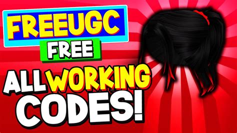 New All Working Free Ugc Codes For Play For Ugc Roblox Play For Ugc