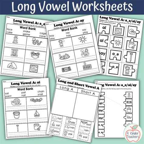 How To Use Long Vowel Worksheets In Your Class 4 Kinder Teachers