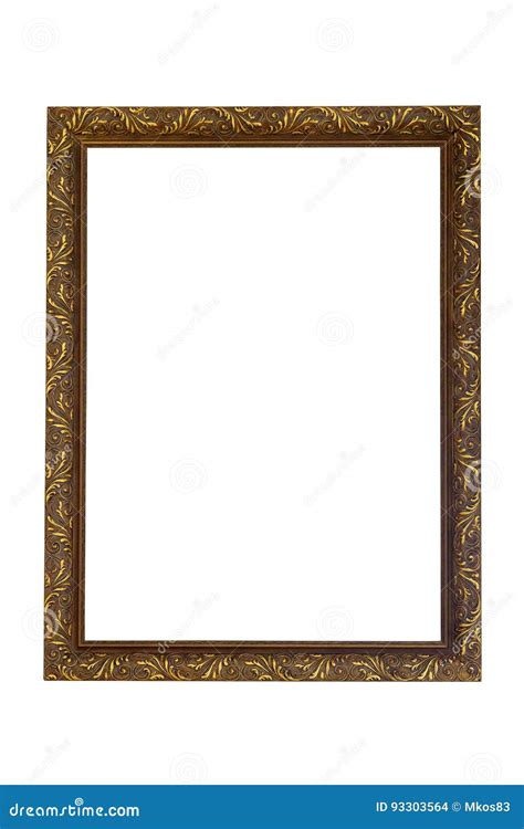 Rectangle Gilded Picture Frame Stock Photo Image Of Isolated