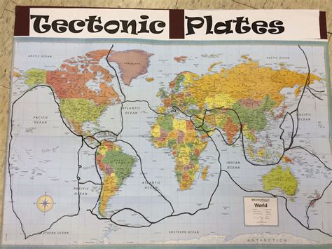 Example Of Tectonic Plates Poster Using A Free Map I Got In The Mail