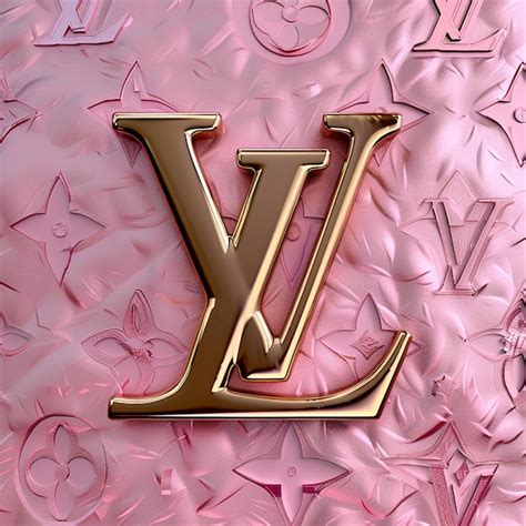 Louis Vuitton Logo Elegant Style Chanel Logo Wallpaper Metallic Pink