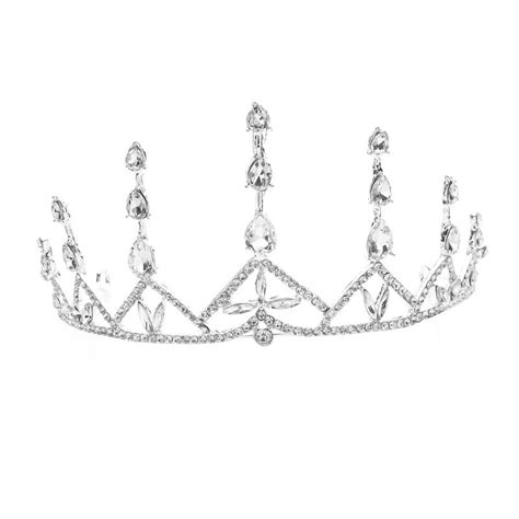 Snygga Fina Silver Metall Brudsmycken Rhinestone Tiara Br Llop