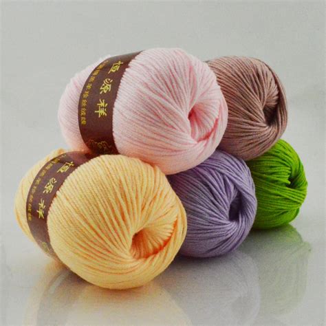 Aliexpress Buy G Balls Milk Cotton Wool Yarn Worsted Eco