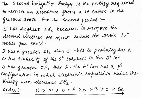 Arrange The Elements Of Second Period In Order Of Increasing Second Ionization Enthalpies