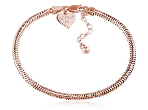 Bransoletka do zawieszek modułowych Beads rose gold Baza Grawer