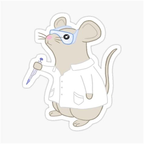 Lab Rat White Coat Sticker For Sale By Sneebudle Redbubble