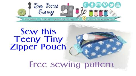 How To Sew A Teeny Tiny Keyring Zipper Pouch Youtube