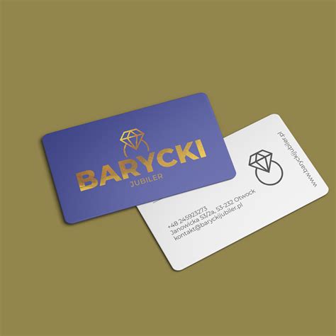 Wizytówki PVC Hot Stamping Pracownia Wizytówek