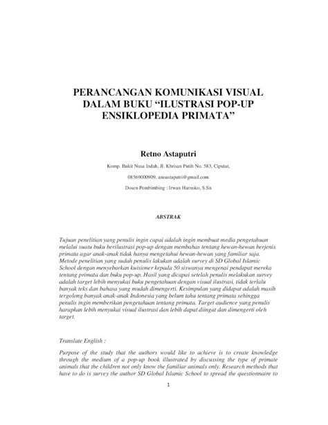 Pdf Perancangan Komunikasi Visual Dalam Buku Thesis Binus Ac Id Doc