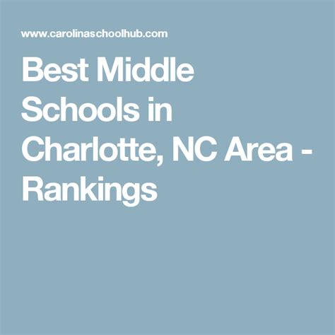 Best Middle Schools in Charlotte, NC Area - Rankings