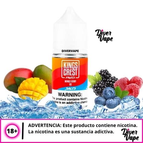 Kings Crest Fruits Mango Berry Ice Salt Divervape Tienda De Vapeo