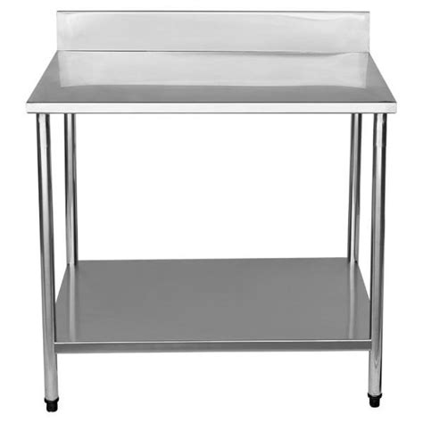 Mesa Aço Inox Industrial Bancada de Apoio Espelho 1M