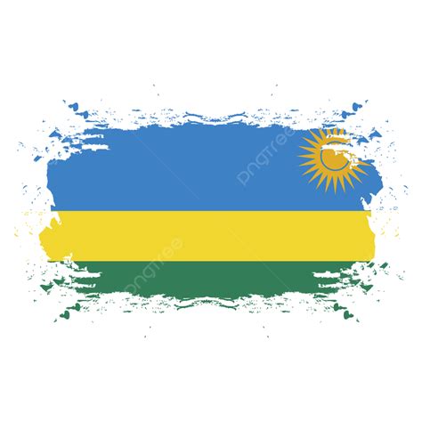 Rwanda Flag Vector Hd PNG Images, Rwanda Flag In Brush Stroke Free ...