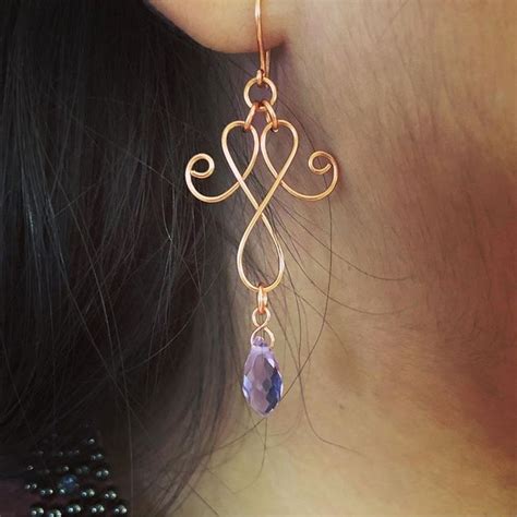 My famous Amethyst Briolette Wire Earrings * * * * * #wireearring #wire ...