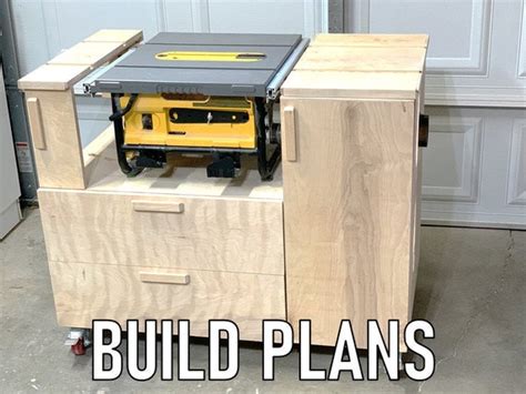 Build Plans Mobile Cart Plans For The Dewalt Dwe Table Etsy