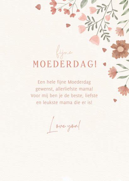 Fleurige Moederdag Kaart Met Bloemen En Foto Kaartje2go