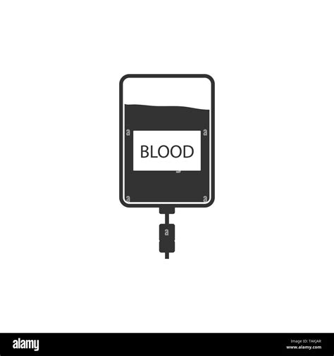 Vector Illustration Flat Design Blood Bag Icon Stock Vector Image