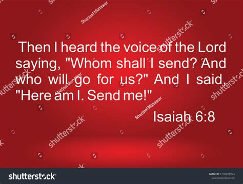 Illustration Bible Verse Isaiah 6 8 Stock Illustration 1778491994