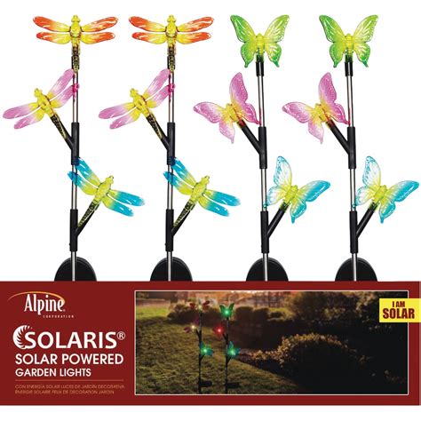 Alpine Plastic Triple Insect 32 In H Solar Led Stake Light Hemlock