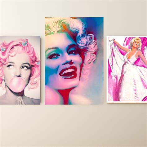 Marilyn Monroe Art Marilyn Monroe Pink Art 3 Piece Set Buy 2 Get Free Posters And Prints