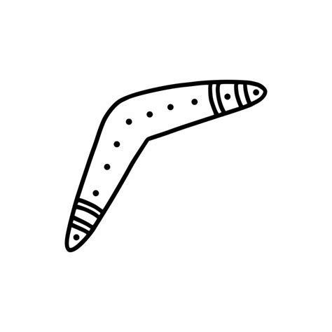 Boomerang Vector Doodle Illustration Hand Drawn Sketch Icon