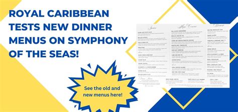 New Symphony Of The Seas Menus Archives · Prof Cruise Ship Tour Cruise Vacation Cruise