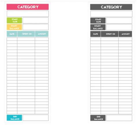 Cashless Envelope Tracker Printable Free Free Printable Templates