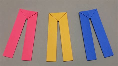 How To Make Origami Pants Easy Paper Crafts Youtube