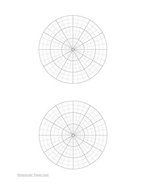 Free Printable Polar Coordinate Graph Paper