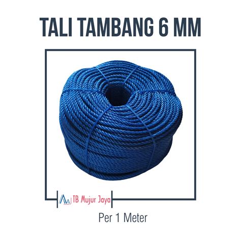 Jual TALI TAMBANG PLASTIK BESAR 12MM METERAN 1 METER Jakarta Barat