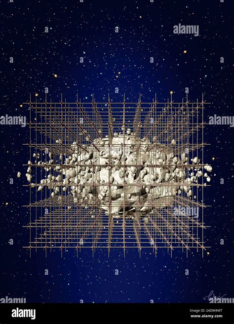 Planetary formation. Conceptual computer artwork of planetesimals during the early history of ...