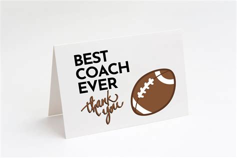 Football Thank You Card Printable Cards Football Coach T Card